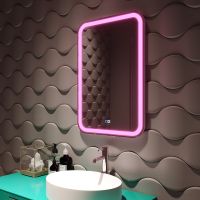 Товар: Зеркало Silver Mirrors Malta-RGB 55 LED-00002511 с подсветкой с сенсорным выключателем и диммером - фото 34 Зеркало Silver Mirrors Malta-RGB 55 LED-00002511 с подсветкой с сенсорным выключателем и диммером — фото 34, Мебель для ванной
