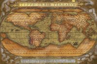 Фреска Ortograf Карты мира 4540 Фактура флок FLK Флизелин (3*2) Коричневый/Оранжевый, Карты — фото 2, Фрески