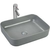 Раковина-чаша Sintesi 50 SIN-LVB-APP-409GM Серая матовая — фото 1, Раковины накладные