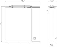 Товар: Зеркало со шкафом DIWO Кострома 75 R KOS.Z.75/P/W с подсветкой Белое - фото 7 Зеркало со шкафом DIWO Кострома 75 R KOS.Z.75/P/W с подсветкой Белое — фото 7, Мебель для ванной