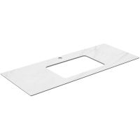Столешница под раковину Kerama Marazzi Plaza Classic Neo Монте тиберио 120 PL3.SG507120R\120 Белый мрамор — фото 2, Раковины