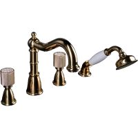 Смеситель на борт ванны Boheme Royal Cristal 395-Royal Золото — фото 1, Смесители