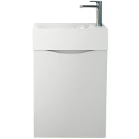 Товар: Тумба под раковину Art&Max Liberty-400-1D-SO-BL-L подвесная Белый глянец - фото 1 Тумба под раковину Art&Max Liberty-400-1D-SO-BL-L подвесная Белый глянец — фото 1, Мебель для ванной