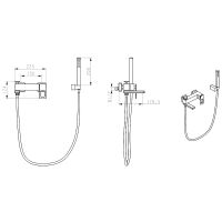 Смеситель для ванны Boheme Q 143-BCR Черный Хром — фото 2, Смесители