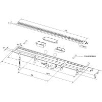 Душевой лоток PlastBrno Design 3 75 SZA3750 с решеткой Хром — фото 5, Душевые лотки