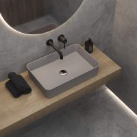 Раковина-чаша Berges Ego SL 55 181069 Серая матовая — фото 3, Раковины накладные