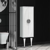 Товар: Шкаф пенал Opadiris Ибица 45 00-00007284 подвесной Белый глянцевый Хром - фото 4 Шкаф пенал Opadiris Ибица 45 00-00007284 подвесной Белый глянцевый Хром — фото 4, Мебель для ванной