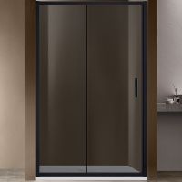 Душевая дверь Vincea Garda 120 VDS-1G120CGB профиль Черный стекло тонированное — фото 1, Душевые двери в нишу