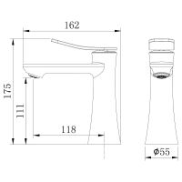 Смеситель для раковины Grossman Advans 510.K35.09.320 Золото брашированное — фото 5, Смесители