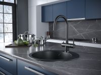 Смеситель для кухни Paulmark Heller He213218-418 Черный металлик — фото 2, Смесители для кухни