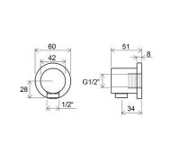 Шланговое подключение Ravak 701.00 X07P004 Хром — фото 4, Шланговые подключения