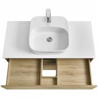 Тумба под раковину Aquaton Либерти 100 1A279601LYC70 подвесная Дуб эльвезия — фото 16, Тумбы под раковину