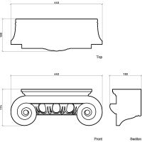 Капитель Европласт 1.15.004 180x174x440 мм — фото 2, Колонны