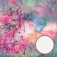 Фреска Ortograf Цветы 7052 Фактура бархат FX Флизелин (2,7*2,7) Бирюзовый/Розовый, Цветы/Живопись — фото 1, Фрески