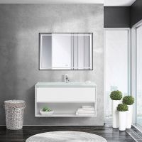 Тумба под раковину BelBagno Kraft 90 KRAFT-900-1C-SO-BO подвесная Bianco Opaco — фото 13, Тумбы под раковину