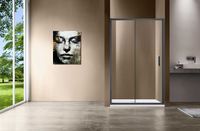 Душевая дверь Vincea Garda 105 VDS-1G105CLGM профиль Вороненая сталь стекло прозрачное — фото 3, Душевые двери в нишу