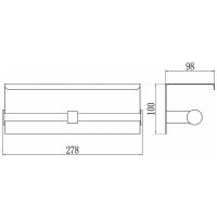 Держатель туалетной бумаги D-Lin D201506-2 двойной Хром — фото 3, Держатели туалетной бумаги