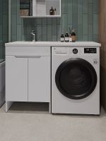 Товар: Тумба с раковиной Orange Kandy 120 L OPKD-120TUW+RAL Белый глянец - фото 2 Тумба с раковиной Orange Kandy 120 L OPKD-120TUW+RAL Белый глянец — фото 2, Мебель для ванной