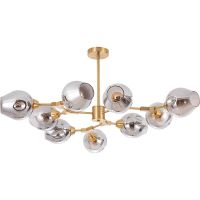 Люстра Artelamp Yuka A7759PL-9PB Дымчатая Полированная медь — фото 1, Люстры