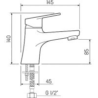 Смеситель для раковины Ростовская Мануфактура Сантехники SL132-001F Хром — фото 6, Смесители