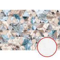 Фреска Ortograf Forma 32627 Фактура бархат FX Флизелин (4*2,7) Коричневый/Голубой, Геометрия/Абстракция — фото 1, Фрески