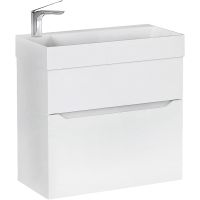 Тумба под раковину Raval Brik 65 Brk.01.65/P/W/RL подвесная Белая — фото 1, Тумбы под раковину