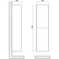 Товар: Шкаф пенал Art&Max Family-1500-2A-SO-BL подвесной Белый глянец - фото 3 Шкаф пенал Art&Max Family-1500-2A-SO-BL подвесной Белый глянец — фото 3, Мебель для ванной
