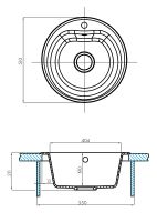 Товар: Кухонная мойка Aquaton Мида 51 1A712732MD230 Серая - фото 3 Кухонная мойка Aquaton Мида 51 1A712732MD230 Серая — фото 3, Кухонные мойки
