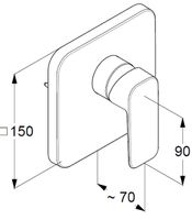 Товар: Смеситель для душа Kludi Pure Style 404200575 Хром - фото 2 Смеситель для душа Kludi Pure Style 404200575 Хром — фото 2, Смесители