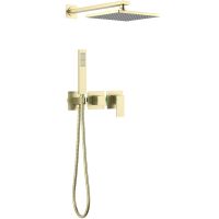 Душевая система Timo Selene SX-2169/17SM Золото матовое — фото 1, Встраиваемые душевые комплекты