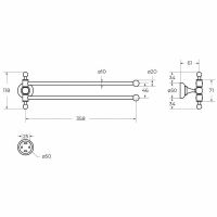 Полотенцедержатель Cezares Aphrodite APHRODITE-TD09-02-M поворотный Бронза — фото 2, Полотенцедержатели