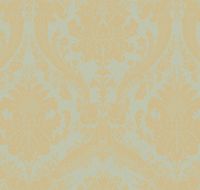 Обои Milassa Gem Gem7 005 Флизелин (1*10,05) Зеленый/Золото, Дамаск — фото 1, Обои для стен