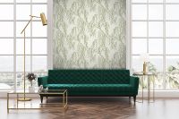 Обои Solo Willow E201707 Винил на флизелине (1,06*10) Бежевый/Зеленый, Листья — фото 5, Обои для стен