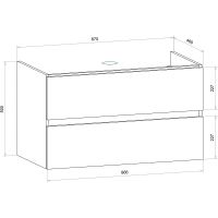 Товар: Тумба под раковину Art&Max AM-Techno-900-2C-SO-LW635 подвесная Сосна - фото 6 Тумба под раковину Art&Max AM-Techno-900-2C-SO-LW635 подвесная Сосна — фото 6, Мебель для ванной