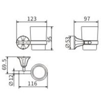 Стакан для зубных щеток CeramaLux Biatrichi 73002-1 Черный матовый — фото 2, Мыльницы