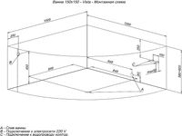 Акриловая ванна Aquanet Vista 150x150 254381 без гидромассажа — фото 7, Акриловые ванны