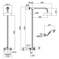 Товар: Душевая система Cezares Olimp OLIMP-CD-01-O Хром - фото 2 Душевая система Cezares Olimp OLIMP-CD-01-O Хром — фото 2, Душевые стойки