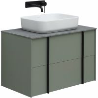 Тумба под раковину Allen Brau Reality 80 1.32005.CGM подвесная Олива матовая — фото 2, Мебель для ванной