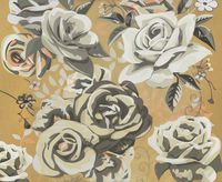 Фреска Ortograf Цветы 5474 Фактура бархат FX Флизелин (3,3*2,7) Бежевый/Серый, Цветы/Живопись — фото 2, Фрески