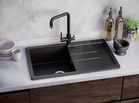 Смеситель для кухни Ulgran Classic U-019-344 Ультра-черный — фото 3, Смесители