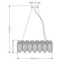 Люстра Artelamp Evie A4052SP-8SG Белая Золото матовое — фото 6, Люстры