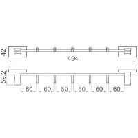 Товар: Вешалка для полотенец Gappo G0716-56 Черная матовая - фото 2 Вешалка для полотенец Gappo G0716-56 Черная матовая — фото 2, Крючки для полотенец