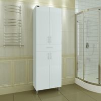 Шкаф пенал СанТа Дублин 60 Белый — фото 1, Пеналы для ванной комнаты