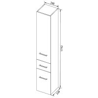 Товар: Шкаф пенал Aquanet Порто 35 L 201374 подвесной Белый - фото 8 Шкаф пенал Aquanet Порто 35 L 201374 подвесной Белый — фото 8, Пеналы для ванной комнаты