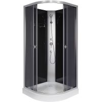 Душевая кабина Niagara Eco 90x90 E90/13/TN/BK без гидромассажа — фото 1, Душевые кабины