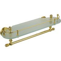 Стеклянная полка Migliore Mirella 17329 Золото — фото 1, Полки для ванной и душа