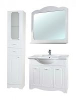 Шкаф пенал Bellezza Кантри 40 Белый — фото 6, Пеналы для ванной комнаты