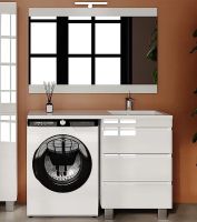 Тумба под раковину Style Line Даллас Леон 120 Люкс Plus СС-00002439 Белая — фото 6, Мебель для ванной