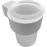 Стакан для зубных щеток Altasan Лотос ЛТ41БМ Белый матовый — фото 1, Мыльницы