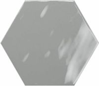 Керамогранит Ceramica Ribesalbes Geometry Hex Grey Glossy PT03138 15х17,3 см — фото 1, Керамогранит
